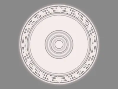 Round rosette 002 3D model 3D print model