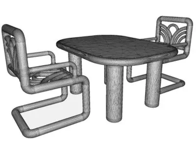 Marvelous Kids Dining Table Set 3D model