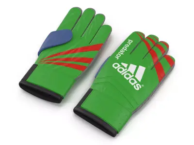 Goalie Gloves Adidas 3D model