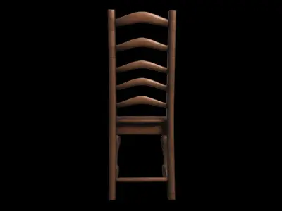 3d Model  Ladderback Chair Isolated On High Render 3D model buy