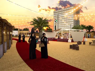 Arabian Village festival 3D model