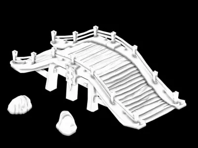 Game City - Main Road - Bridge 01 3D model