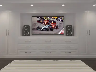 Large bedroom with ensuite bathroom 3D model