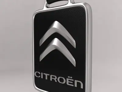 Citroen car logo keychain 3d model  3D model