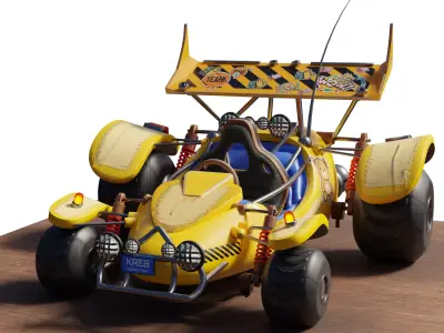 Racing Cart baby racing car  3D model