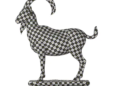 Decorative goat 3D model
