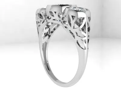Round Bezel Diamond Ring 4496 3D print model