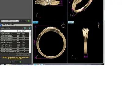 Band 3dm Render Details diamond ring gold 3D print model