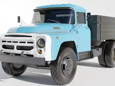 3D model of ZIL 130 truck 3D model