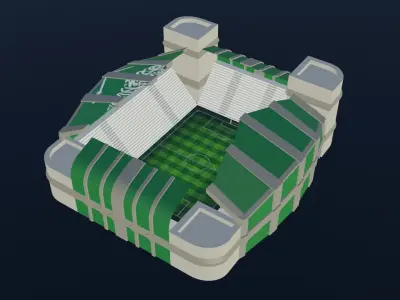 Football Stadium - Saudi Arabia Low-poly 3D model