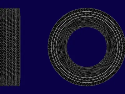 tire2 pile of tires 3D model