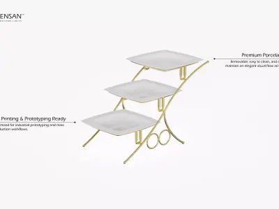 Tiered Serving Decorative Stand 3D print model