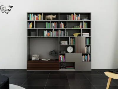 Taschen collection five different colored books 3D model