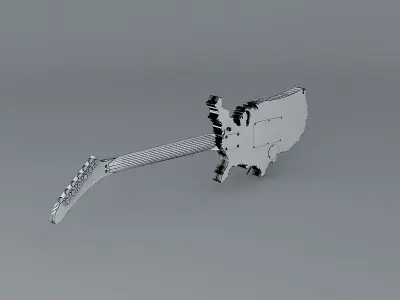 Map of America guitar Free 3D model