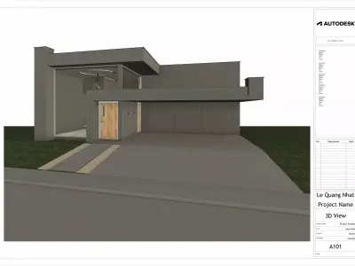 Modern House with console structure 3D model