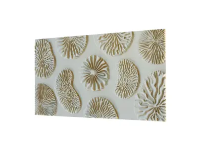 mural decor set wall panel 14 3D model