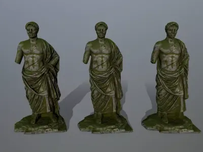 statue 5 roman Low-poly 3D model