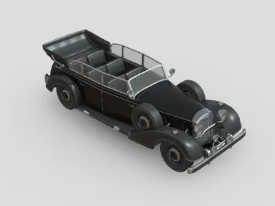 MercedesBenz 770K 1936 Low-poly 3D model