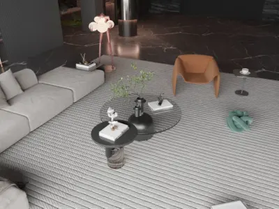 Modern living room-7 3D model