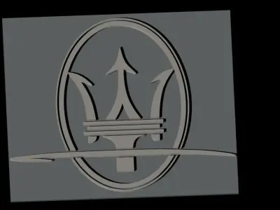 Maserati Logos Free 3D model