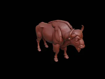 Bison Animal Sculpture 3D print model purchase