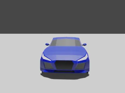 sport car model low poly Low-poly 3D model