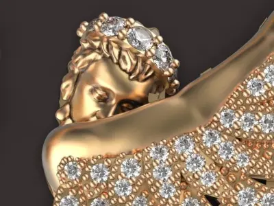 pendant and earrings magerit 3D print model