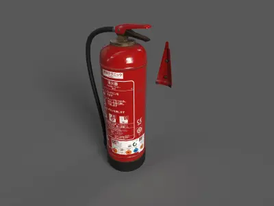 Fire Exctinguisher Low-poly 3D model