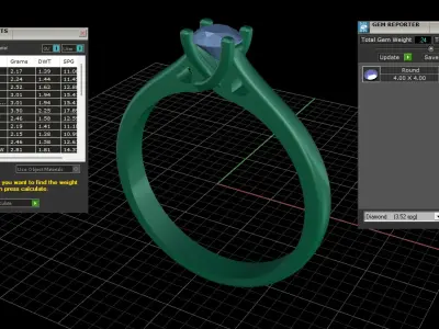 Engagement ring 3D print model 32