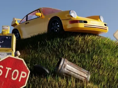 porcshe  get stuck 3D model