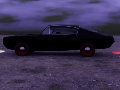 plymouth barracuda 1968 Low-poly 3D model