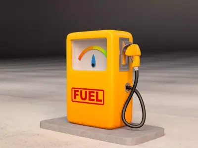 Cartoon Gas Pump 3D model