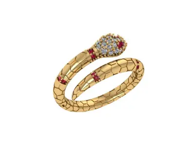 The Snake Ring 3D print model