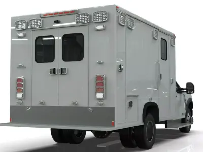 2024 F-600 Ambulance Truck 3D model