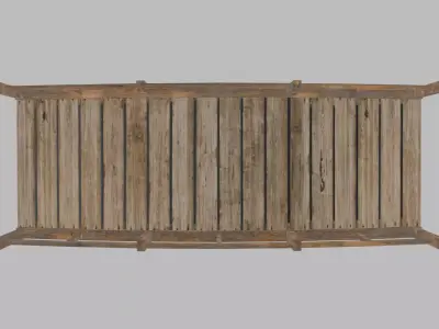 Way bridge - Puente de madera Low-poly 3D model