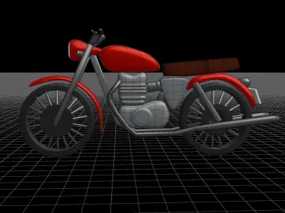 Motorcycle Low-poly 3D model by hikkigami890 - Low-poly