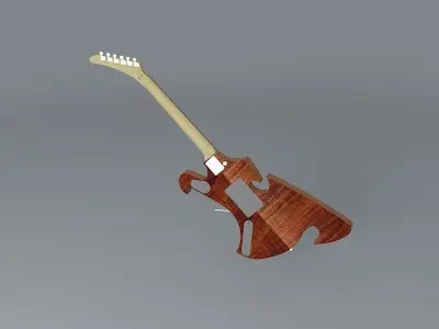 Hybrid Explorer guitar Free 3D model