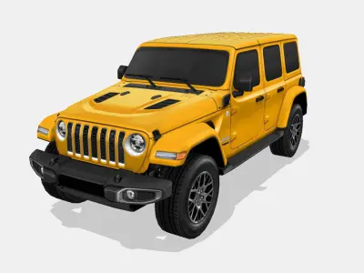 Jeep Wrangler 4xe 2021 Low-poly 3D model