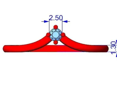 Crown Ring 3D print model