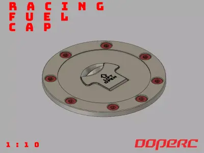 1to10 RC Scale  Racing Fuel Cap  3D print model