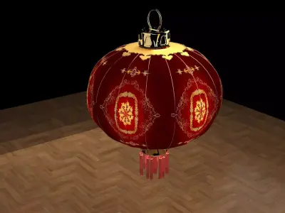 Chinese red lantern   3D model purchase
