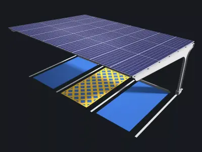 Solar carport for disabled 25U09 3D model