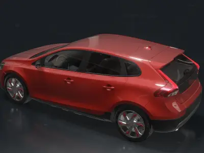 Volvo SUV car Low-poly 3D model