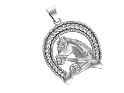 Horseshoe Pendant 3D print model