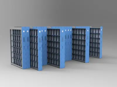 Library rack 3D print model