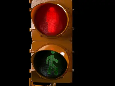 Traffic Light For Pedestrian 3D model