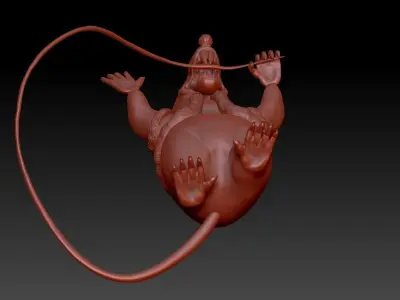 Cartoon rat 3D model