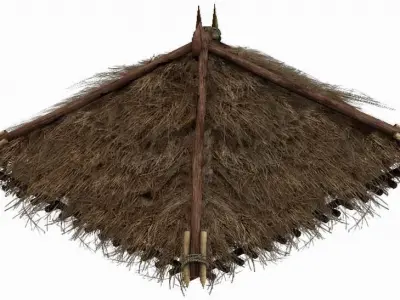 Game Building - Decoration - Roof 01 3D model