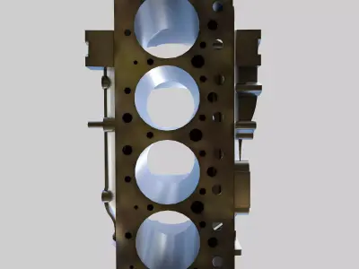 Cylinder Block Low-poly 3D model