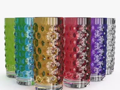 Glass Vase 6 colors 3D model